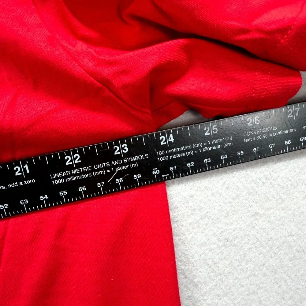 Nike Action Ribbon Icon T Shirt Mens XL Red Athletic‎ Skate Center Swoosh Crew